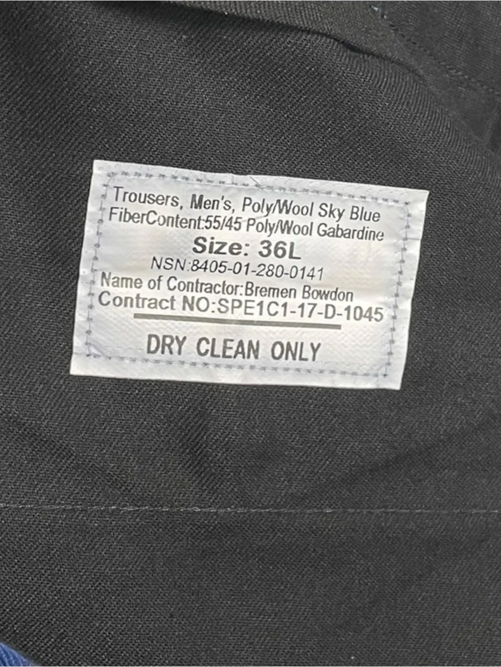 Men's marine military Navy Dress Pants with Red Side Stripe wool 36L